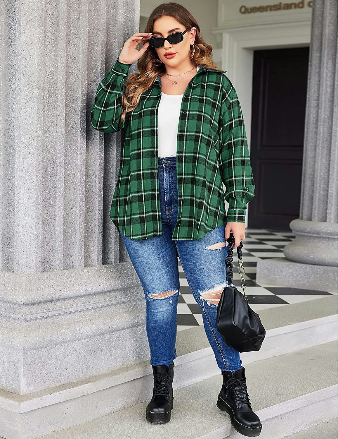 IN&rsquo;VOLAND Flannel Button Down Shirt