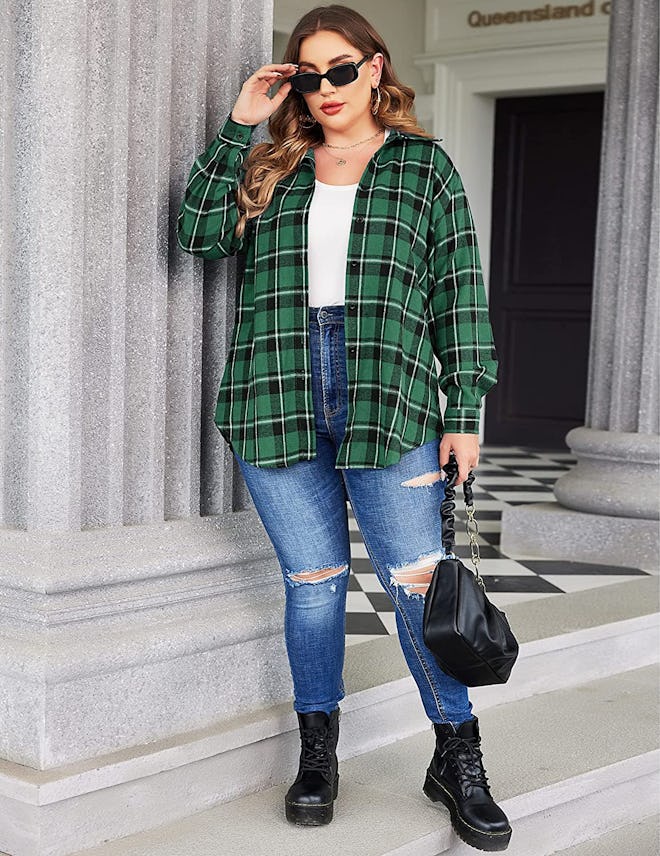 IN’VOLAND Flannel Button Down Shirt