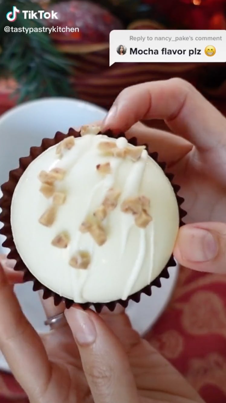 Caramel White Mocha Bombs Is a Festive Hot Chocolate Bomb Recipe From TikTok and Yummly.