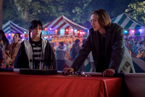 The 'Wednesday' love triangle between Wednesday, Xavier, and Tyler has fans wondering who will end u...