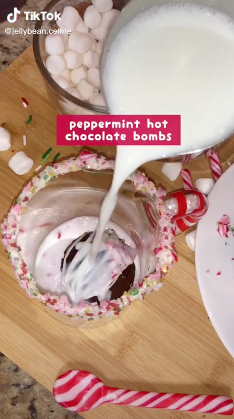 Peppermint Hot Chocolate Bombs Is a Festive Hot Chocolate Bomb Recipe From TikTok.