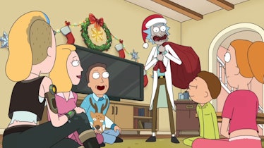 Rick comes bearing gifts for the family in Season 6 Episode 10. 