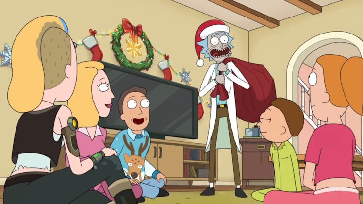 Rick comes bearing gifts for the family in Season 6 Episode 10. 