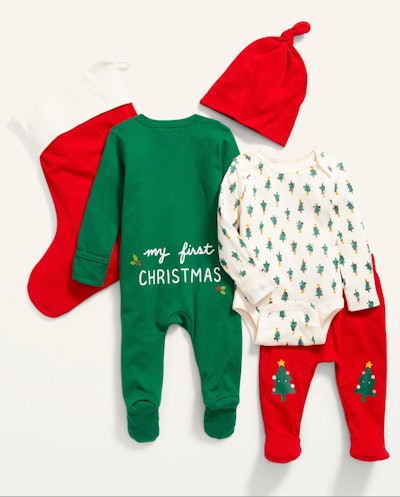 Unisex Christmas Layette 5-Piece Set for Baby