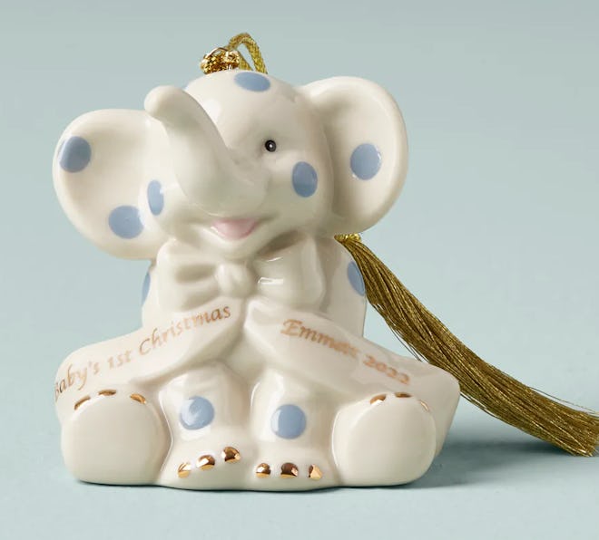 baby elephant ornament for baby's 1st christmas ornament