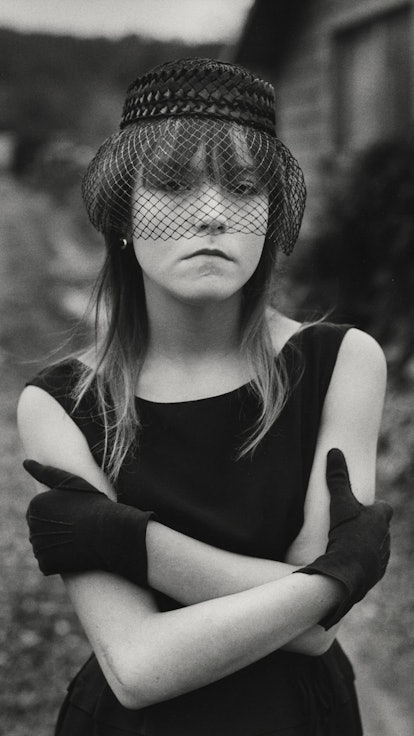 Tiny wearing a veil, photographed by Mary Ellen Mark
