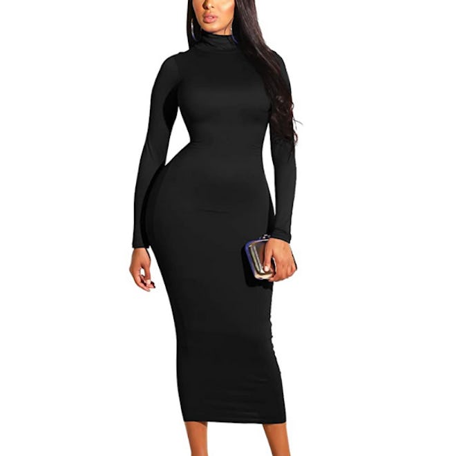 GOBLES Turtleneck Bodycon Dress
