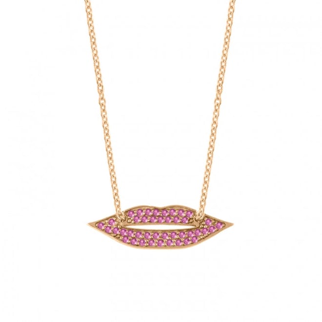 Ginette NY French Kiss Lips Necklace