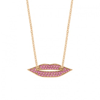 Ginette NY French Kiss Lips Necklace