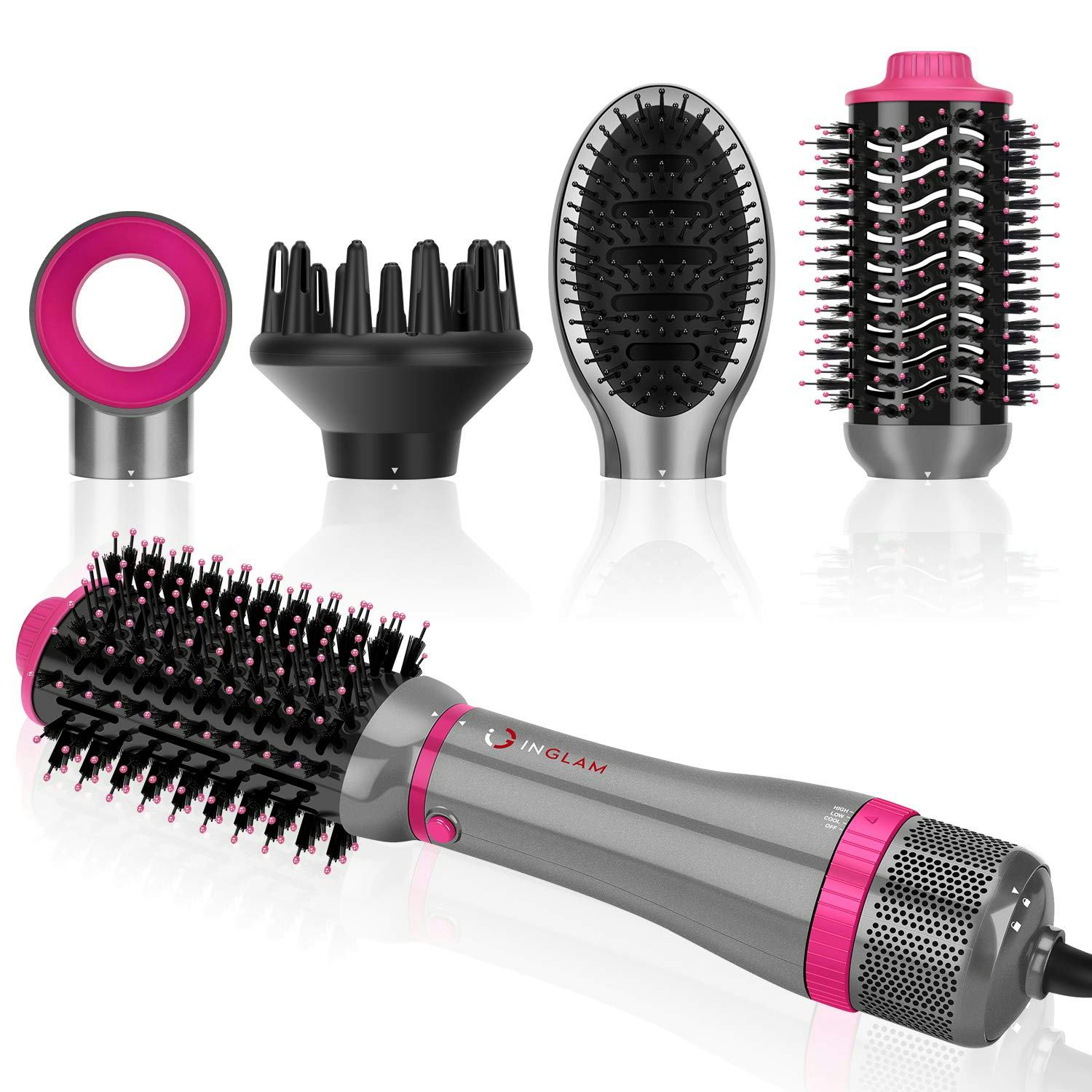 IG INGLAM 4 in 1 Hair Dryer Brush Set