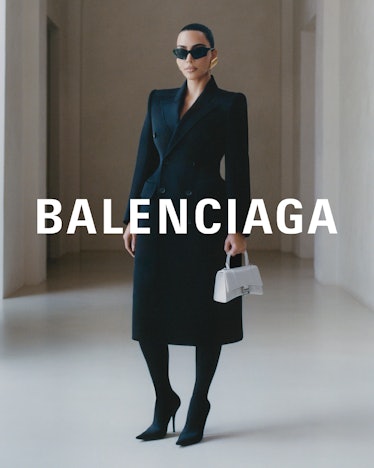 Kim Kardashian wearing all-black in her Balenciaga campaign