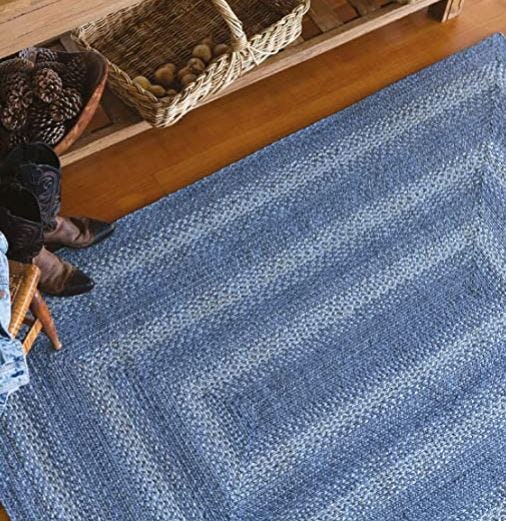 Homespice Denim Premium Jute Braided Area Rug
