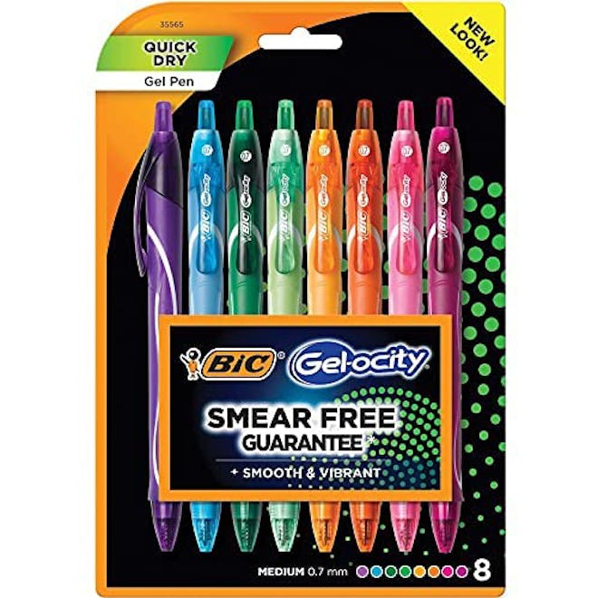 BIC Gel-ocity Quick Dry Fashion Retractable Gel Pen (8-Pack)