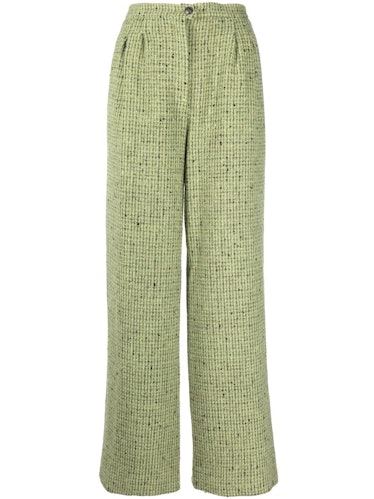 Chanel vintage green tweed pants.