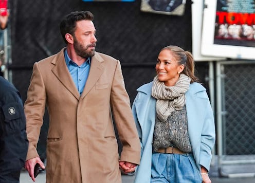 Ben Affleck and Jennifer Lopez are seen arriving at 'Jimmy Kimmel Live' on December 15, 2021.