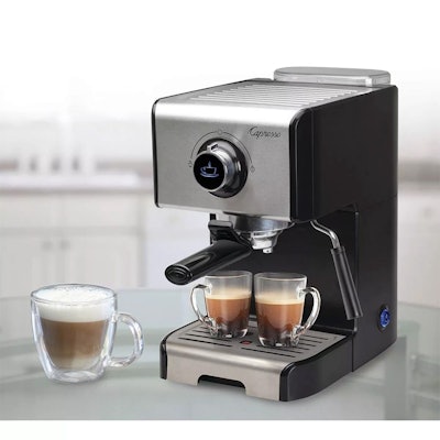 Espresso and Cappuccino Machine - Stainless Steel/Black