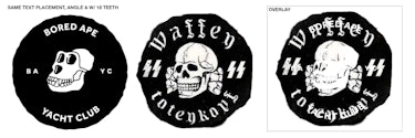 Ryder Ripps Bored Apes Totenkopf symbol comparison