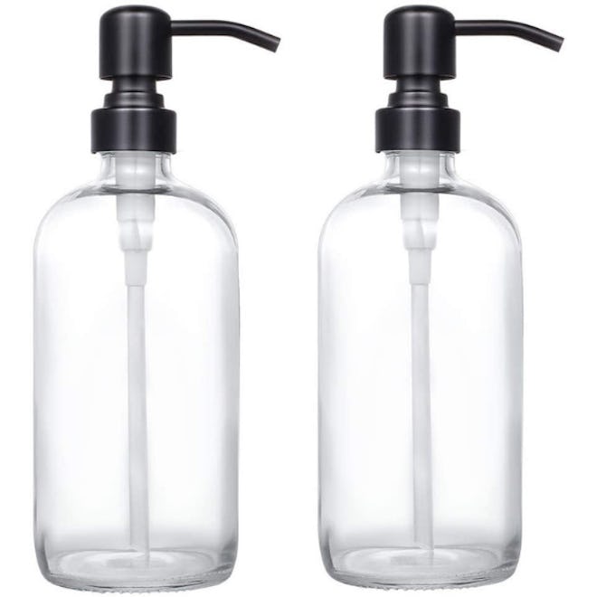 CHBJDAN Glass Pint Jar Soap Dispenser (2 Pack)