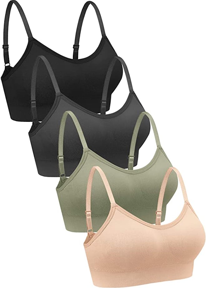 Geyoga V Neck Bralettes (4-Pack)