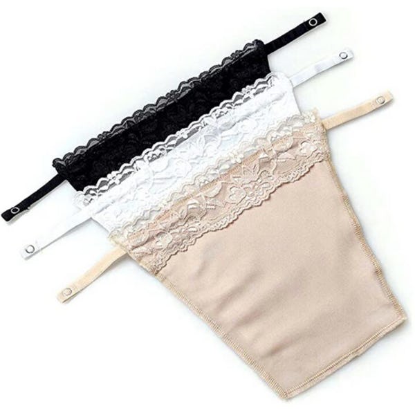 YWTAENOH Lace Clip-on Mock Camisole (3 Pieces)