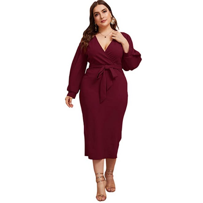 Verdusa Belted Bodycon Dress