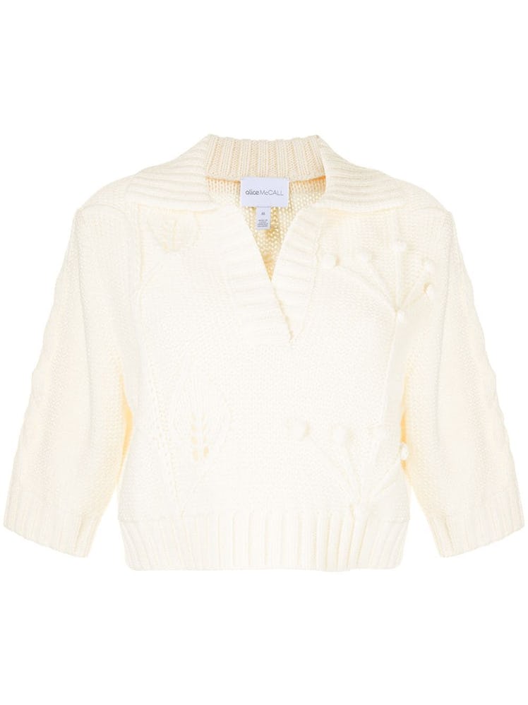 Alice McCall off-white knit top.