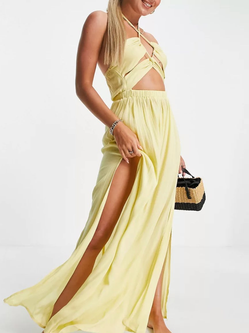 Cutout Maxi Beach Dress