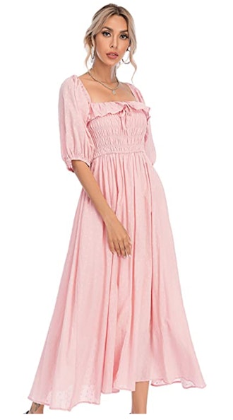 R.Vivimos Half Sleeve Cotton Ruffled Vintage Dress