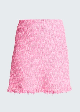 Tweed Fringe Mini Skirt