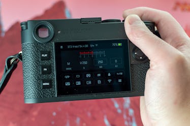 View of the Leica M11's simplified menu