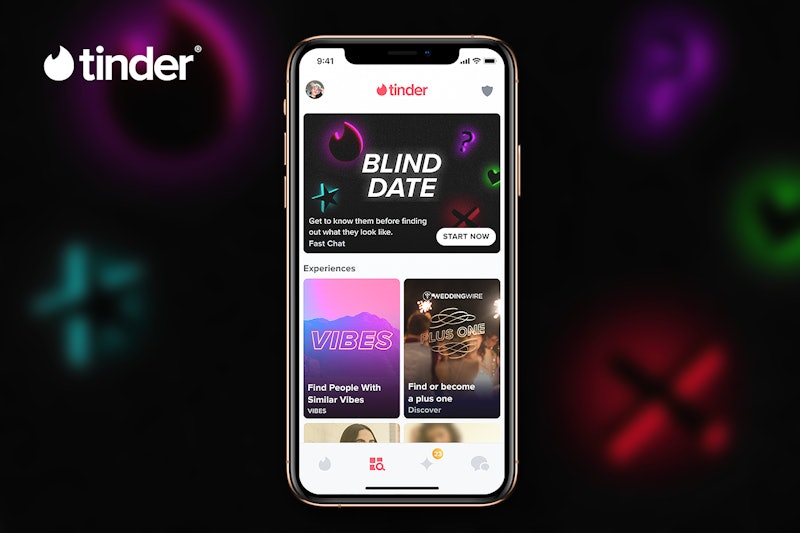 Tinder's Blind Date feature lets users match based on personality, not looks.