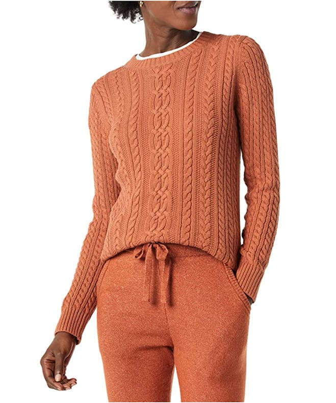 Amazon Essentials Fisherman Cable-Knit Sweater