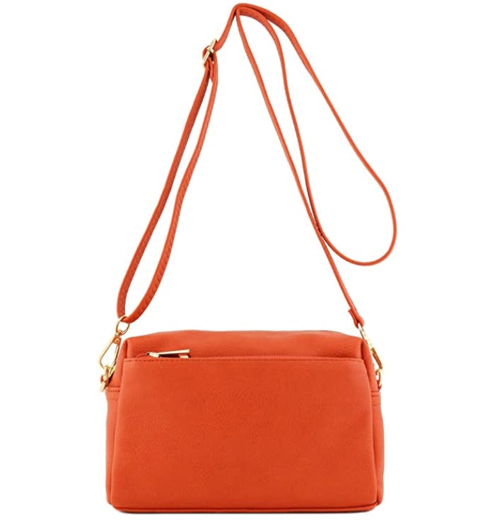 Triple Zip Small Crossbody Bag