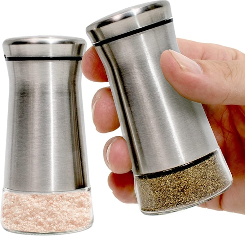 Willow & Everett Premium Salt and Pepper Shakers with Adjustable Pour Holes