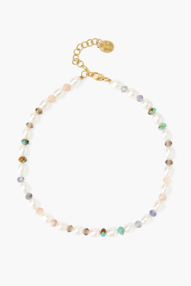 Chan Luu's White Pearl Mix Anklet.
