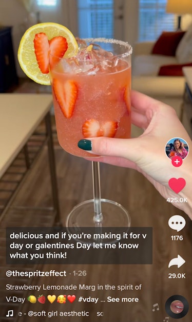 Valentine's Day Strawberry Martini - The Boozy Ginger
