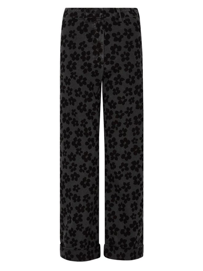 Faith Grey Floral Printed Trousers