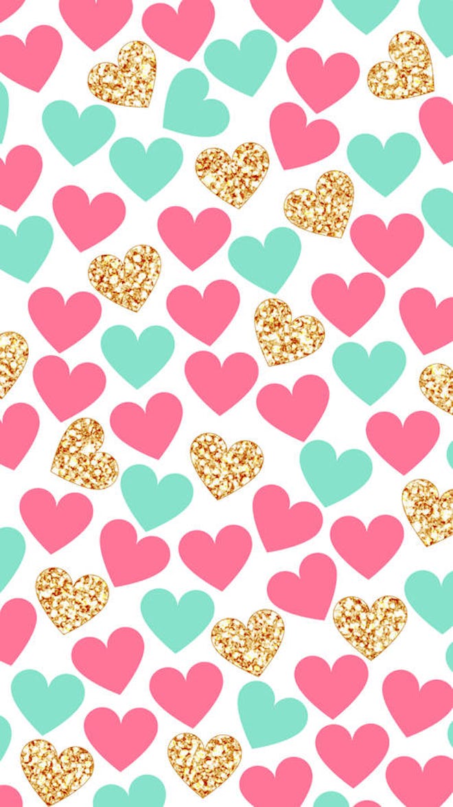 valentine's day phone background: hearts