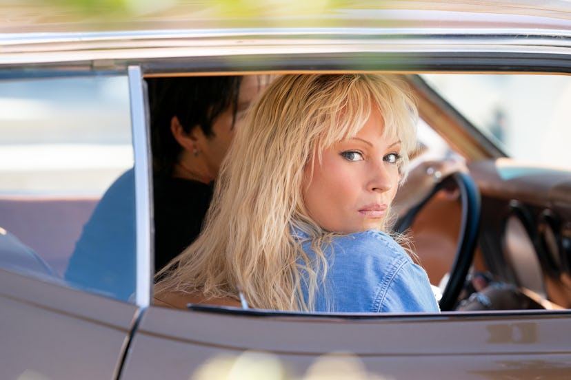 Lily James as Pamela Anderson in 'Pam & Tommy.'
