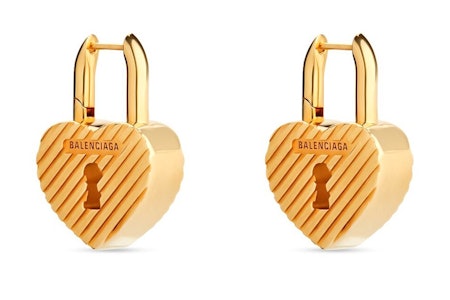 Balenciaga lock earrings