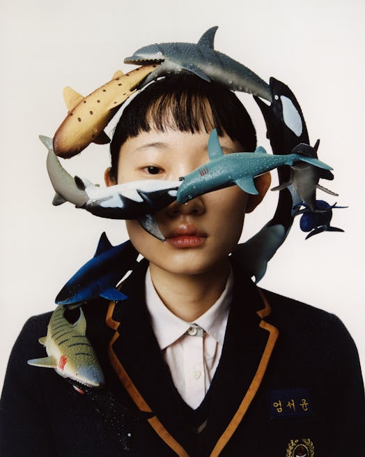  Cho Gi-Seok, Nostalgia featuring a young person with fish flying around their face 