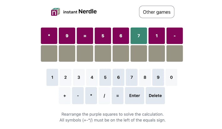 Nerdle is Wordle for numbers and we’re in love