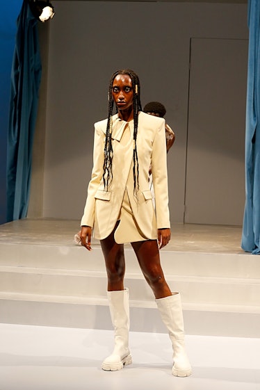 A model walks the runway for Head Of State during NYFW: The Shows at The Kitchen on September 10, 20...