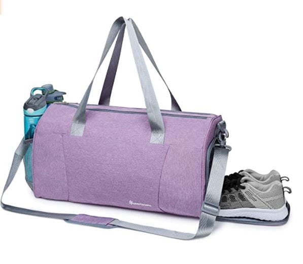 Sportsnew Gym Bag with Wet Pocket &amp; Shoe Compartment