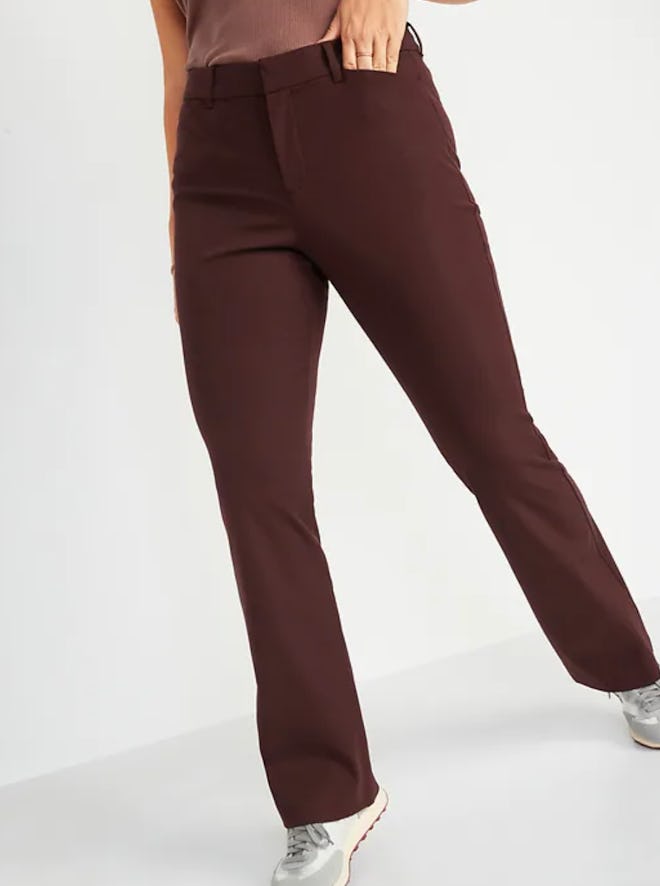 High-Waisted Pixie Full-Length Flare Pants 