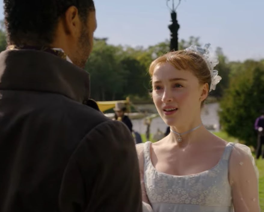 Daphne and Simon share a moment together in Bridgerton