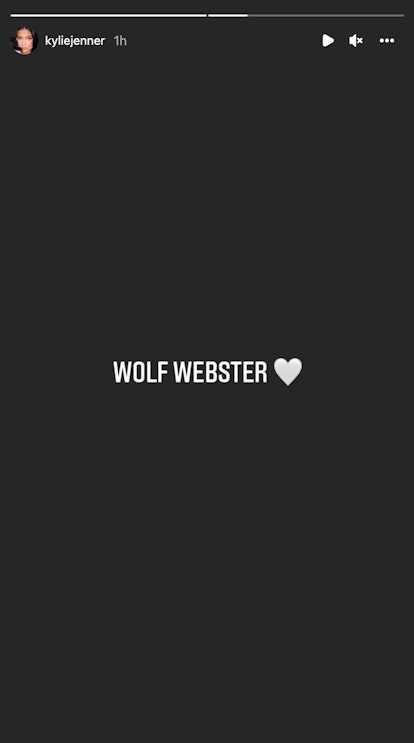 Kylie Jenner Revealed The Name Of Her & Travis Scott's Baby Boy, Wolf Webster. Photo via @kyliejenne...