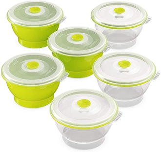 Collapse-it Silicone Food Storage Containers (Set of 6), 0.5 Cups
