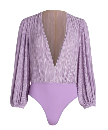 DANNIJO's Lilac Bell Sleeve Bodysuit.