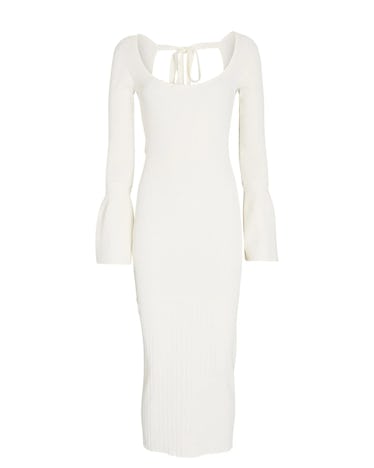 Medella Tie-Back Rib Knit Midi Dress